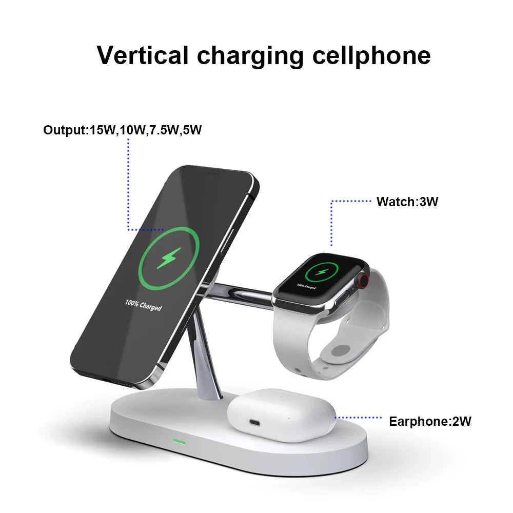 Elmachina™ 3 in 1 Wireless Fast Charger Magnetic Pad For iPhone
