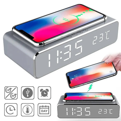 UpTech™ Wireless Fast Charger Timer Alarm Clock