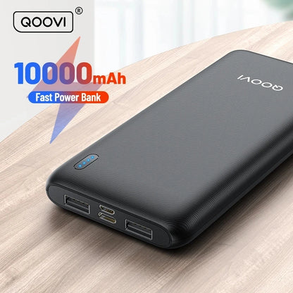 QOOVI™ 10000mAh Power Bank Ultra-thin Portable Charger