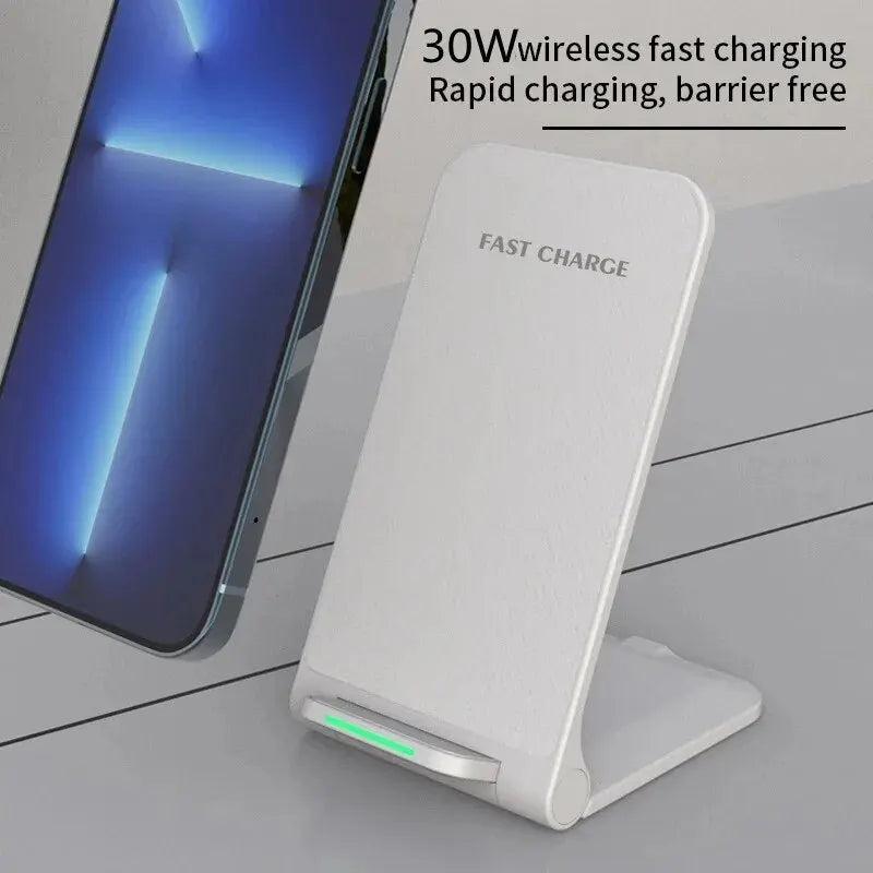 LightingPad™ 30W Wireless Fast Charger Stand Pad for iPhone & Android