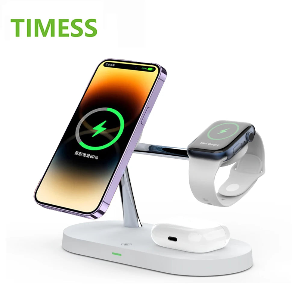 Elmachina™ 3 in 1 Wireless Fast Charger Magnetic Pad For iPhone